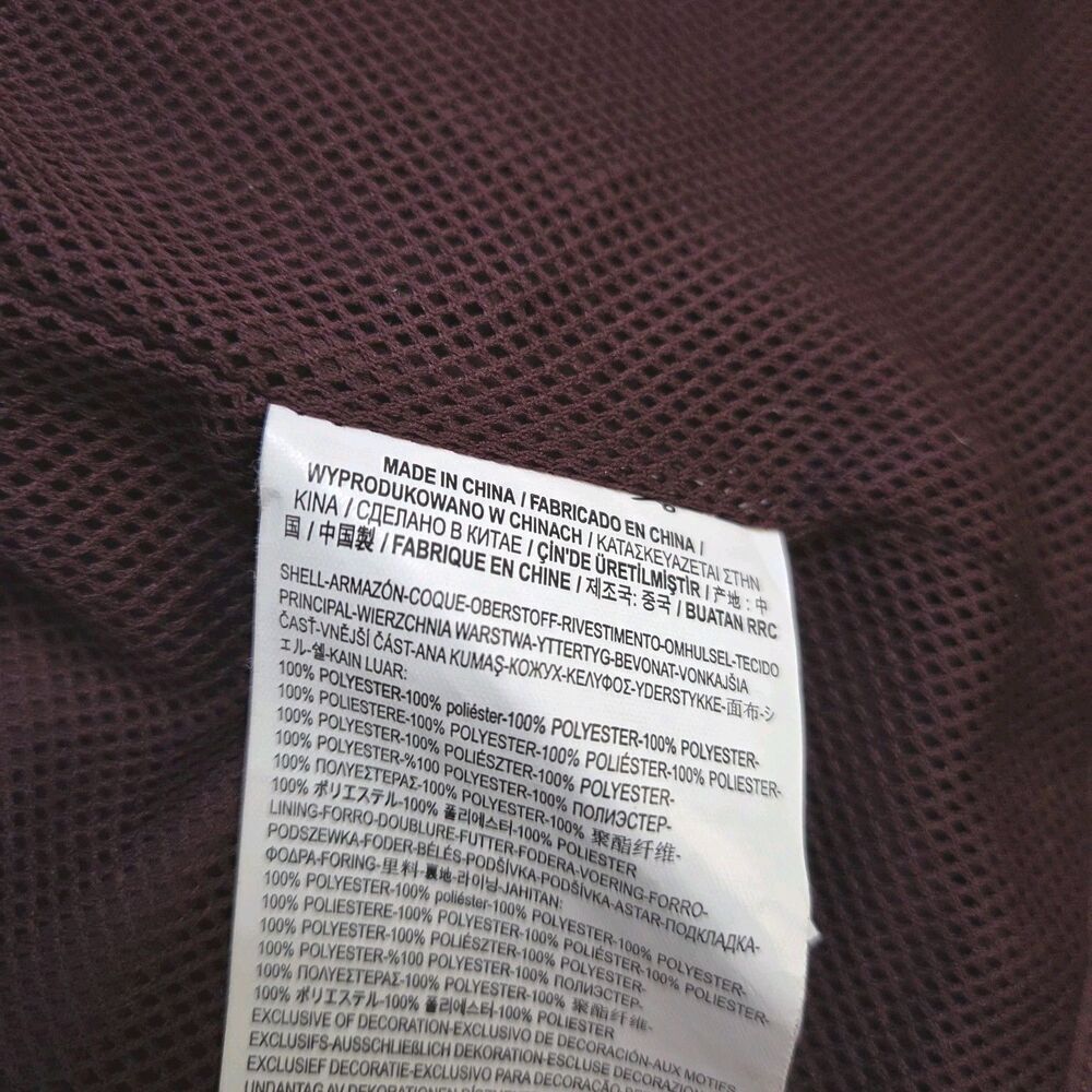 Vans Windbreaker Jacket Women's L/XL Hooded Lightweight Skater Style Maroon - Picture 7 of 10